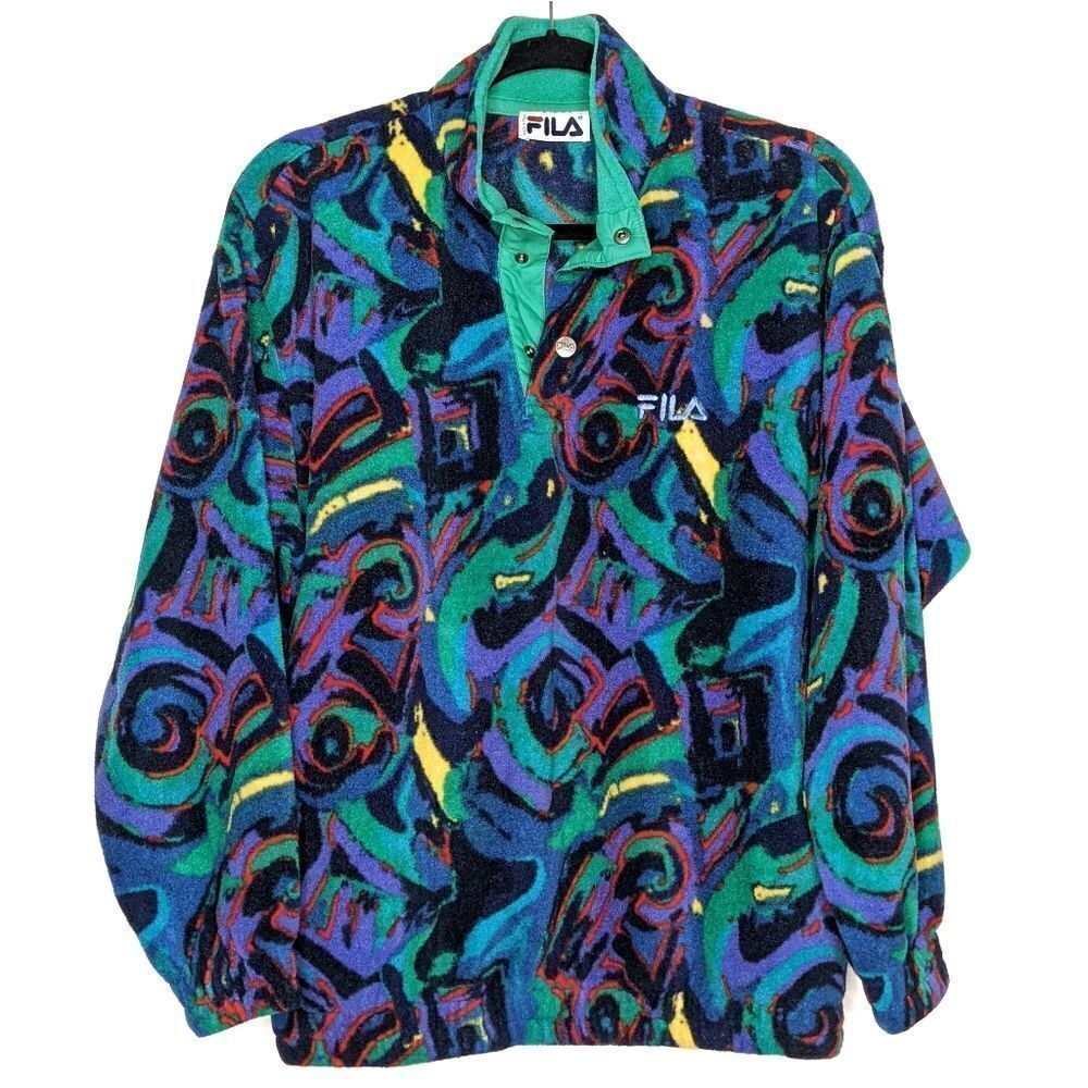 Fila Made in Italy Pullover Vintage Colorblock Sweater Multicolor